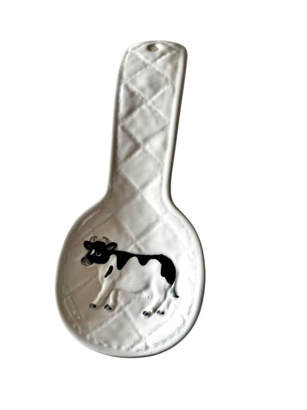 Vintage Otagiri Japan Ceramic Spoon Rest With Cow Design